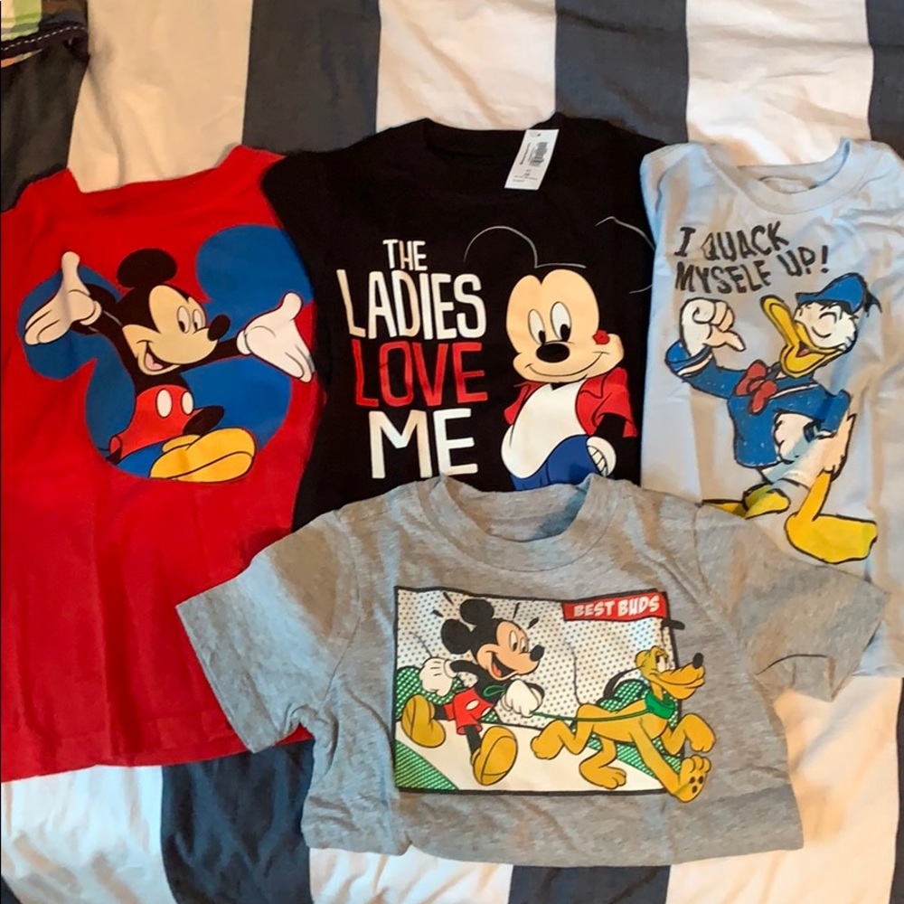 4 Disney Toddler Shirts 4t
